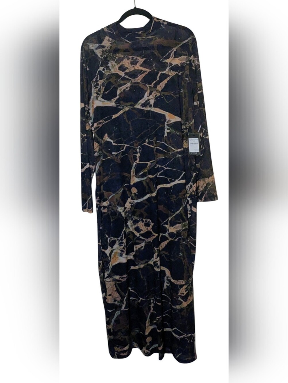 ELOQUII Mineral Print Mesh Long Sleeve Maxi Dress 20 NWT Nordstrom - Picture 1 of 8